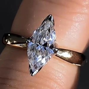 Cluster Rings Real Platinum PT950 Women Wedding Party Anniversary Engagement Ring 1 2 3 4 5 Marquise Moissanite Diamond Trendy