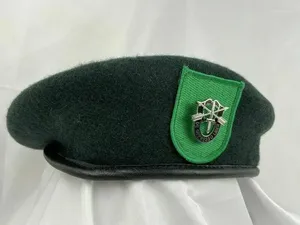 Berets US Army 9th Special Forces Group Blackish Green Beret Motto Militär reenactment