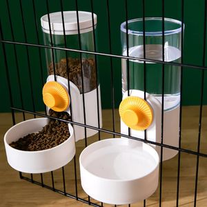 Dog Bowls Feeders Cat Cage Hanging Automatic Drinking Fountain Feeder Large Capacity Kitten Puppy Rabbit Feeding Bowl Water Drinker Pets Supplies 231023