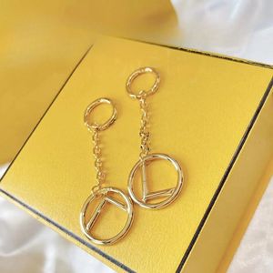 2023 Luxury Master borchie di diamanti in oro bianco 14k design orecchini da donna lettera F orecchini regalo di fascino