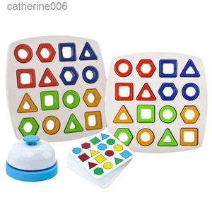 パズルの子供たちのパズルおもちゃの色の色幾何学的な形状のジグソーボードゲーム