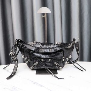 Wax Cagole Fashion Balencaiiga axel LE BAGS Beltpack Mens Classic Motorcykel midja Oilväskor Lädernit 2023 Crossbody Women New Zoxf