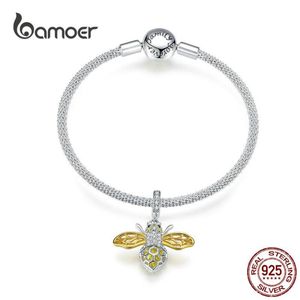 Original Design Queen Bee Pendant Charm Bracelet Sterling Silver 925 DIY Jewelry Bracelets for Women Luxury Brand SCB830 2105122740