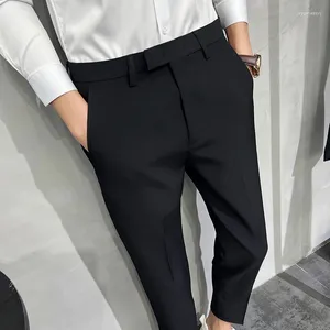 Abiti da uomo 2023 Pantaloni da lavoro formali da uomo Moda Abbigliamento maschile Pantaloni da completo slim-fit Pantaloni casual a nove punti Abito di alta qualità