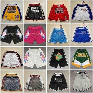 Men's T-Shirts Just Don Basketball Shorts Zipper Sweatpants Hip Pop Pant With Pocket Mitchell Ness Retro Stitched Baseball 21279E