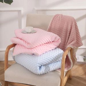 Filtar 3d Doudou Baby Filt WARM THOWEN STROLLER Sömntäcke Lambfleece Född spädbarn Bedding Swaddle Wrap