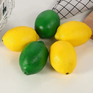 Decorações de Natal 10 PCS 9 CM Verde Amarelo Limão Natal Halloween Ano Festival Fontes de Festa Frutas Falsas Decoração de Casa Frutas Artificiais 231025