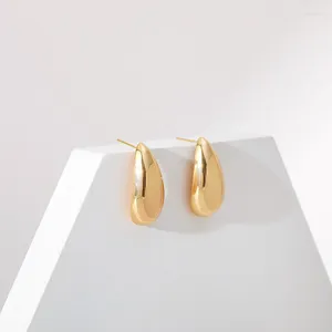 Ohrstecker, Wassertropfen-Gold-Reifen, leichte Creolen, 18 Karat echt plattiert, hypoallergen, trendiger Schmuck