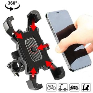 360 ° حامل هاتف دراجة كهربائية قابلة للتدوير لـ iPhone Xiaomi Riding MTB Bike Moto Moto Motor Motor Bracket Non-Slip Cycling