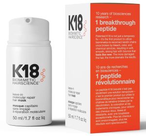 K18 Lämna i Molecular Repair Hair Mask -behandling för att reparera skadat hår 4 minuter för att vända skador från blekmedel 50 ml hårvård