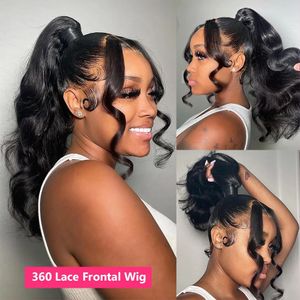 360 Pełny wstępnie wyposażony 13x4 13x6 Body Wave Front HD koronkowe peruki czołowe peruki ludzkie włosy dla kobiet Remy 231024