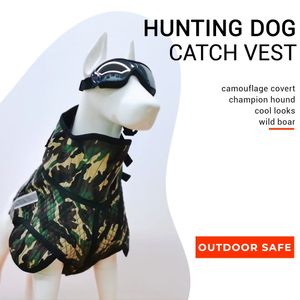 Dog Apparel Wild Boar Dog Catch Vest Outside Pig Hunting Clothes Hog Cut Gear Vest With Collar Protection Scurity Dog Clothes Hunting Armor 231025
