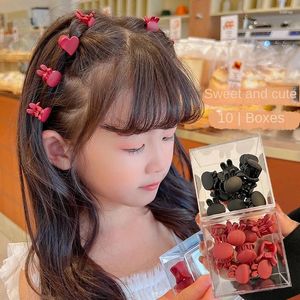 Hair Accessories Mini Cute Bangs Small Grab Clip Children's Girls Black Top Simple Acrylic Pin