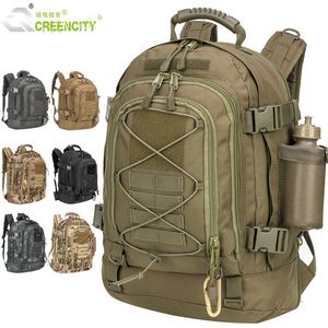 Utomhuspåsar 60L Men Militär taktisk ryggsäck Molle Army Vandring Klättring Väska Utomhus Vattentäta Sportsresor Camping Hunting Rucksack 231024