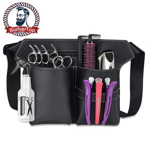 Hair Salon Hair Scissor Bag Clips Comb Case Hairdressing Barber Holster Bags Holder Tool Salon Waist Pack Belt PU Leather Bag 231025