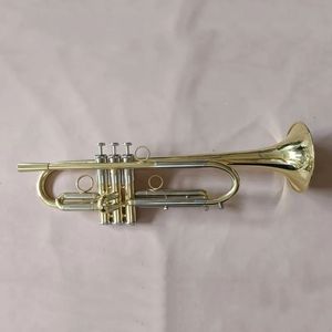 Ny ankomst BB Trumpet Högkvalitativ guldlack Silverpläterad trompet mässing Musikinstrument Composite Typet Trumpet 01