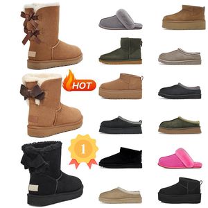 Stiefel Designer Tasman Hausschuhe Ugg Kastanienfell Slides Schaffell Tazz Mules Damen Herren Ultra Mini Plateauschuhe Wildleder Komfort Herbst Winter Schuhe Größe 36-43