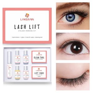 Lakerain lash lift kit semi-permanente cílios levantamento perming loção fixação cola encaracolado lasher salão de beleza uso doméstico pro kit