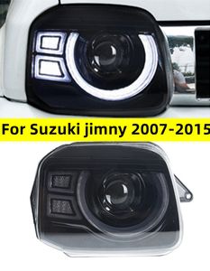 Bilstrålkastare för Suzuki Jimny 2007-20 15 Defender Style Lights All LED Daytime Running Light Turn Signal Lens-strålkastare