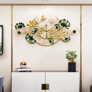 壁時計モダンデジタルクロックサイレントゴールデンインダストリアルジャイアントミニマリスト装飾サロンカサリビングルーム家具