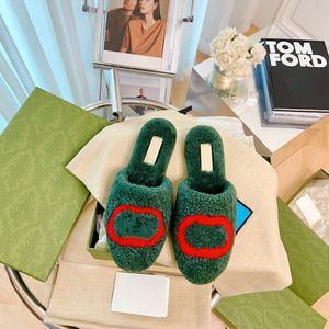 Half head slippers womens slipper designer slides fluffy slippers winter in door Casual slippers wool warm slippers for women girls