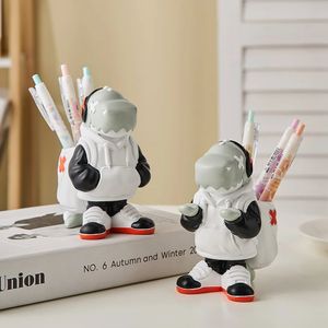 Christmas Decorations Trend Statue Modern Decoration Home Dinosaur Pen Holder Sculptures Figurines Fashion Room Decor Desk Accessories Birthday Gift 231025