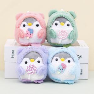 Cute plush toy Penguin pendant creative cross dressing Penguin doll keychain super cute grab machine doll wholesale