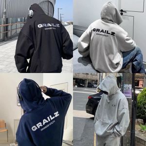 Mens Hoodies Sweatshirts GRAILZ 2023ss fashion Slo Loose Couplegan Letter Embroidery Hooded Sweater Trend Oversize Hoodie