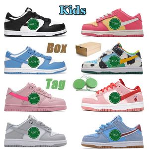 With Box Kids 남녀 아동화 Designer Boy Girl Kid Shoes panda Baby Sneakers Children Jogging Walking Shoe