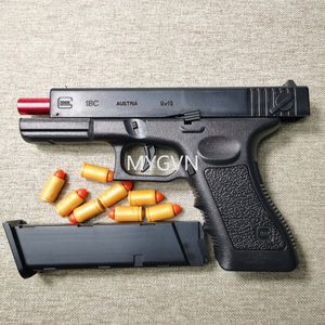 Pistola de ejeção de ejeção Blaster de pistola de brinquedos com revista extra lançador de modelos de tiro contínuo para adultos meninos CS