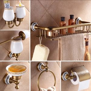 Uchwyty papieru toaletowego Antique Brass Luksusowy akcesorium do łazienki uchwyt na papier toaletowy szafa na stojak towarowy koszyk pieczołów