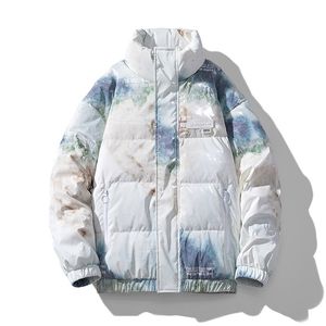 New Couple Down Coat Men's Fashion Thickened New Men's Camouflage White Duck Down Winter Men's and Women's Warm Outdoor Coat