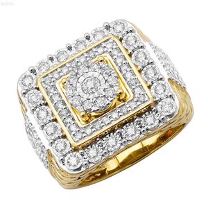 Medboo Whholesa Jewelry 14k Yellow Gold 2.25ct Vvs Moissanite Pinky Ring Large Luxury Jewellery Hip Hop Diamond Ring for Men