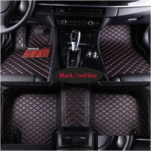 Car Floor Mats For Tesla Model S X Fit Alfa Romeo Steio Giia Car-Styling Carpet Pu Leather Left -Hand Drive Drop Delivery