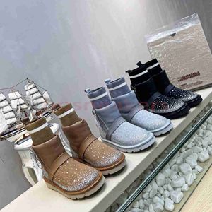 Designer Bling Series Fashion Versatile Snow Boots, Frost Resistant Imported Patent Leather Warm Comfortable Non slip Durable Women's Boots Sizes 35-40