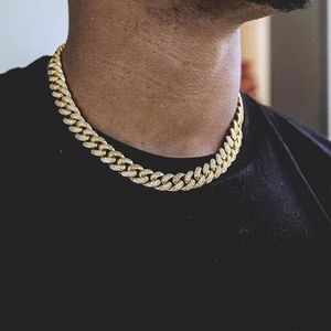 Kubansk kedja Desinger smycken Mens smycken Hiphop Street Rap Trend Halsband Kubansk kedja full av diamanter bling bling hip hop trend accessoarer