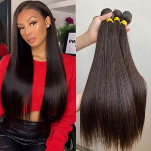 Brazilian Hair Light Brown Silky Straight Hair Extensions 3 Bundles Best Selling 100% Raw Virgin Peruvian Malaysian Indian Remy Human Hair Weaves