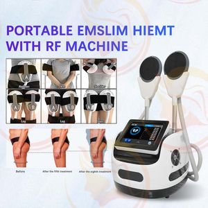 Grande promoção EMslim RF máquina moldando EMS estimulador muscular eletromagnético de alta intensidade EMT corpo e braços equipamentos de beleza 2 alças podem funcionar ao mesmo tempo