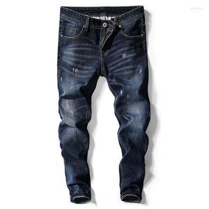 Calças de brim masculinas calças jeans moda desinger preto azul estiramento slim fit para homem streetwear cowboys hiphop calca masculina222p