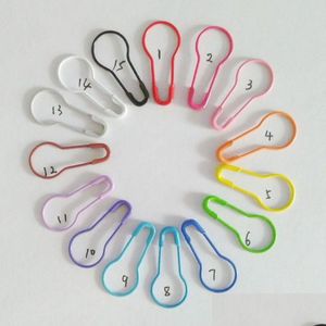 Craft Tools Bk Package 1000 Pcs Locking Stitch Markers Safety Pins Sewing Knitting Cloghet Gourd/Calabash/Pear Pin 15 Colors Drop De Dhpyy