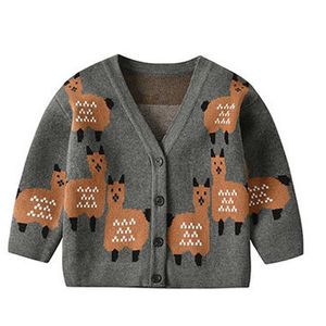 Pullover Cartoon Childrens Sweater Coat Autumn Winter Knitting Fashion Animal Print Long-Sleeve Boys Girls Cardigan Y1024 Drop Deliv Dhabw