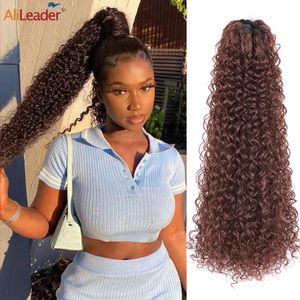 Hair Bulks Afro Kinky Curly Tail Extensions Wrap Around Clip On Haarteil Flauschiger synthetischer Schwanz für Frauen 231025