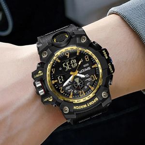 Zegarek zegarki Sanda Men Sports Watches G Style Style Black Brance Watch LED Digital 50m Waterproof for s Shock Male Clock Relogio Masculino 231025