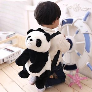 Sırt çantaları panda sırt çantaları doldurulmuş hayvan çantası kızlar erkekler peluş ayarlanabilir okul çantaları anaokulu peluş sırt çantası oyuncakları çocuk hediyeleri 231024