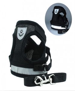 1st. Midja Modell Dog Harness Leash Set Breattable Mesh Strap Vest Collar Rep Pet Dog Supplies8305840