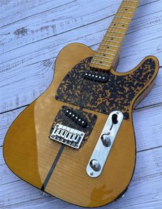 tele electric guitar Prince HS Andson and Hoonah Crazy Cat Phone Amber Flame Maple top electric guitar leopard Picard and body bound Gu