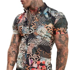 8 estilos camisas casuais masculinas esportista impressão 3d lapela solta manga curta camiseta casual moda topos masculino ao ar livre cl279y