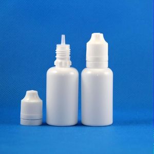 100 Sets/Lot 30ml Plastic Dropper WHITE Bottles Tamper Evident Child Double Proof Caps Long Thin Needle Tips e Cig Liquid 30 mL Sbghe Rdidc