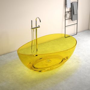 1600 x 950 x 600 mm, neues Design, freistehende Badewanne aus Kunstharz, Online Celebrity, farbige transparente Wanne RS1030