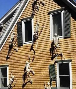 150cm怖いハロウィーンの装飾明るい吊り下げ装飾屋根屋外パーティーホラー可動式スカルスケルトンプロップ2208165985640